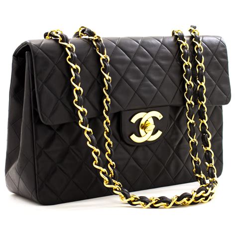 chanel tasche schwarz kette|Chanel handbags damen.